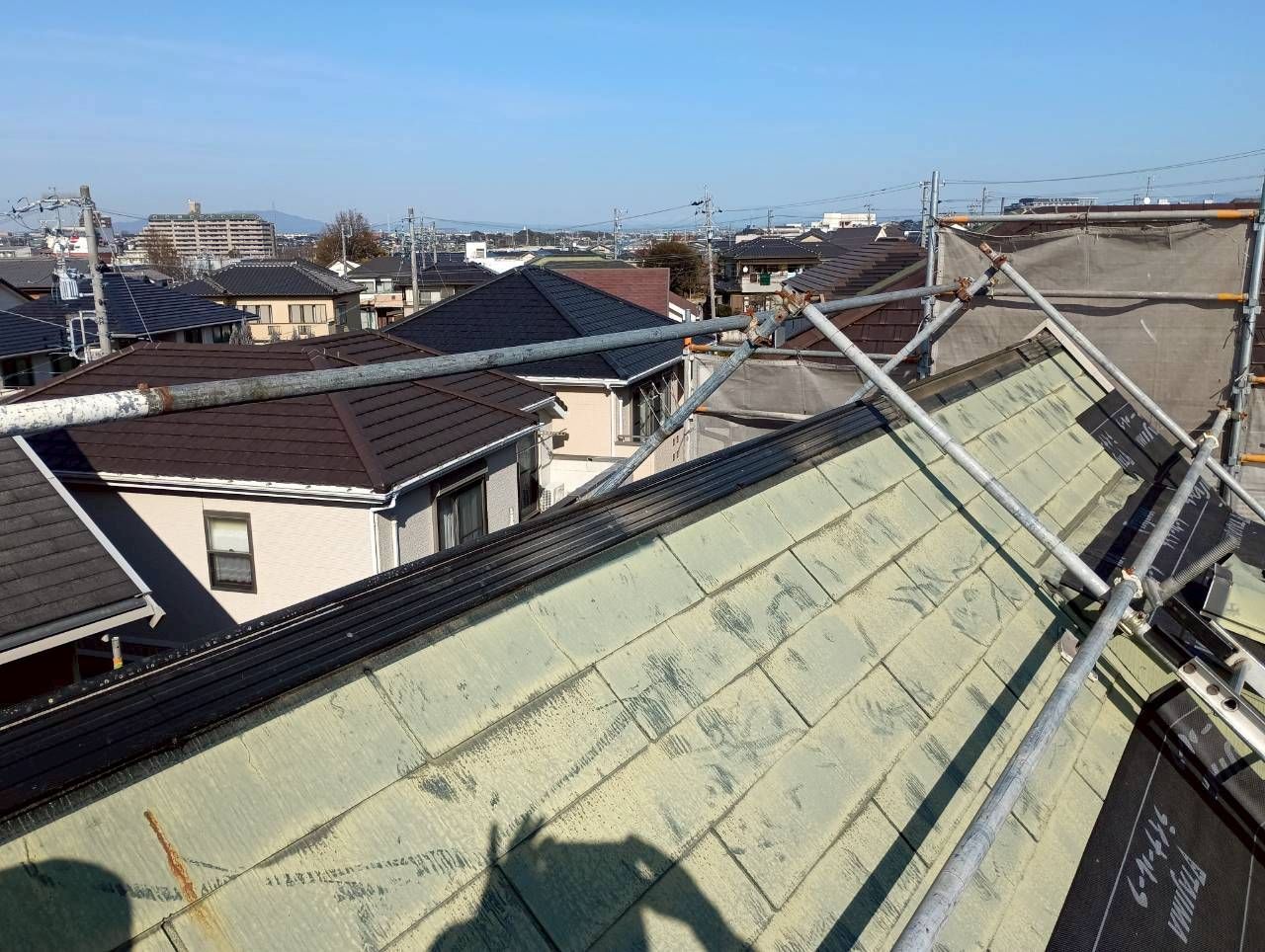棟板金・貫板の撤去作業1