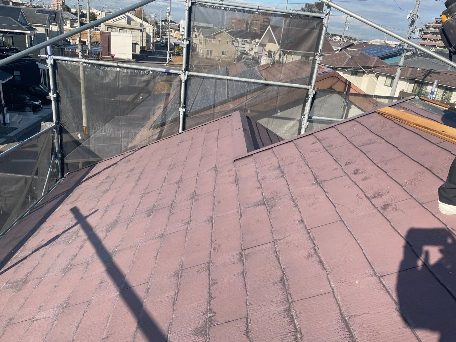 春日井市の屋根工事施工前の状態