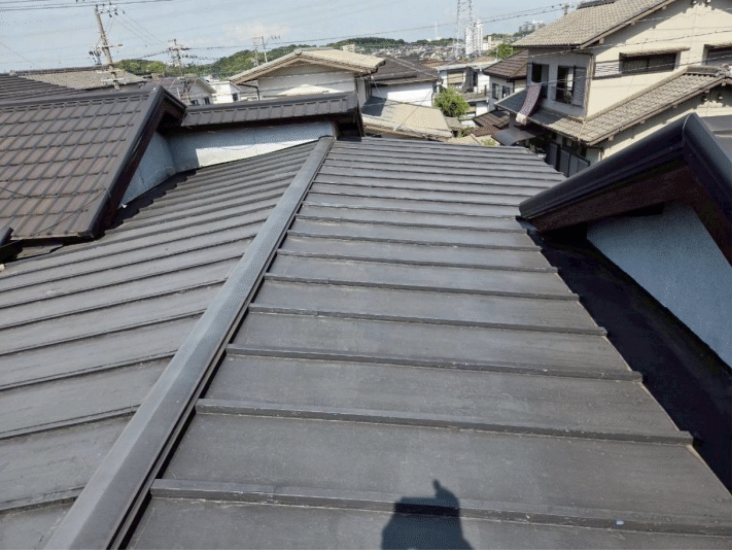 愛知県東海市 瓦棒屋根 全体劣化状況
