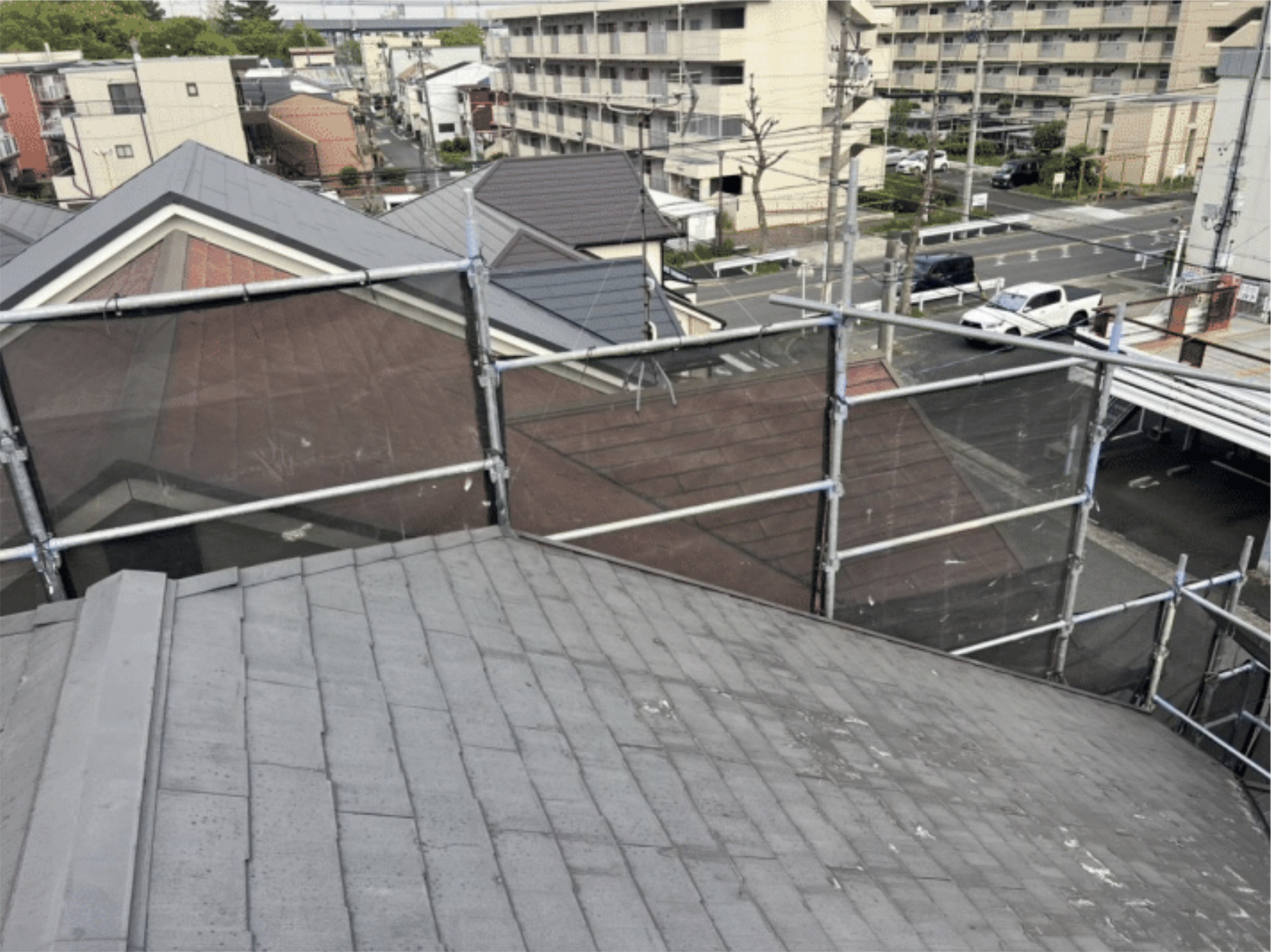 施工前外壁・屋根全体状況2