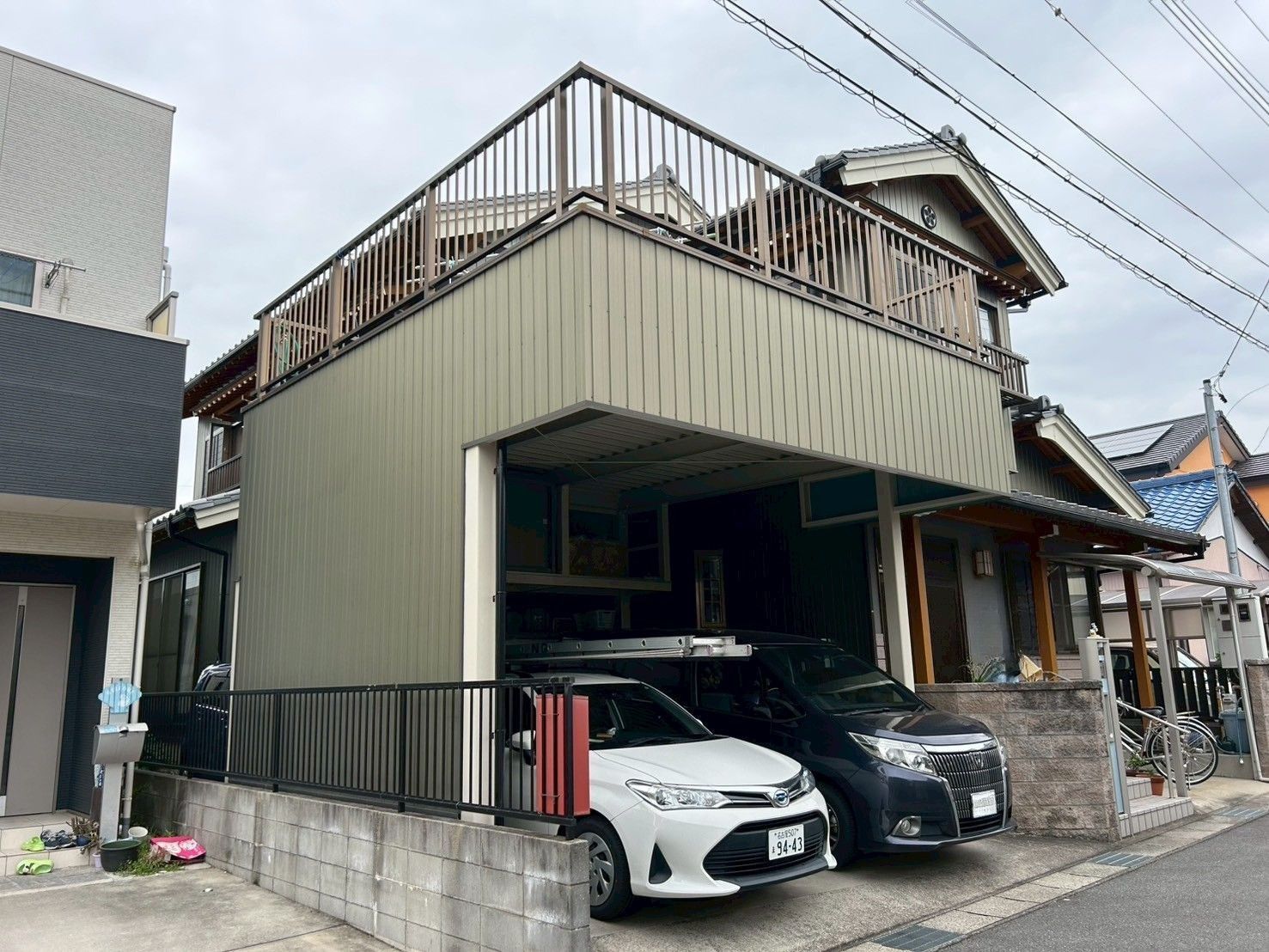 愛知県安城市のバルコニー防水工事施工物件の全体外観