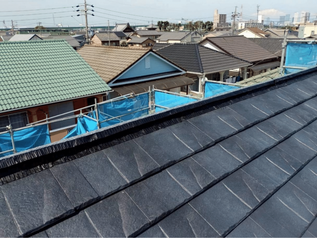 防水乾式棟ロールの敷設・密着施工
