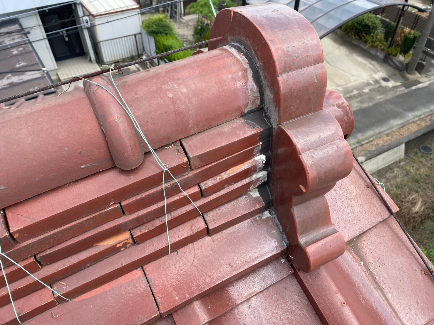 鬼巻きシーリング施工後（きれいに密閉された状態）