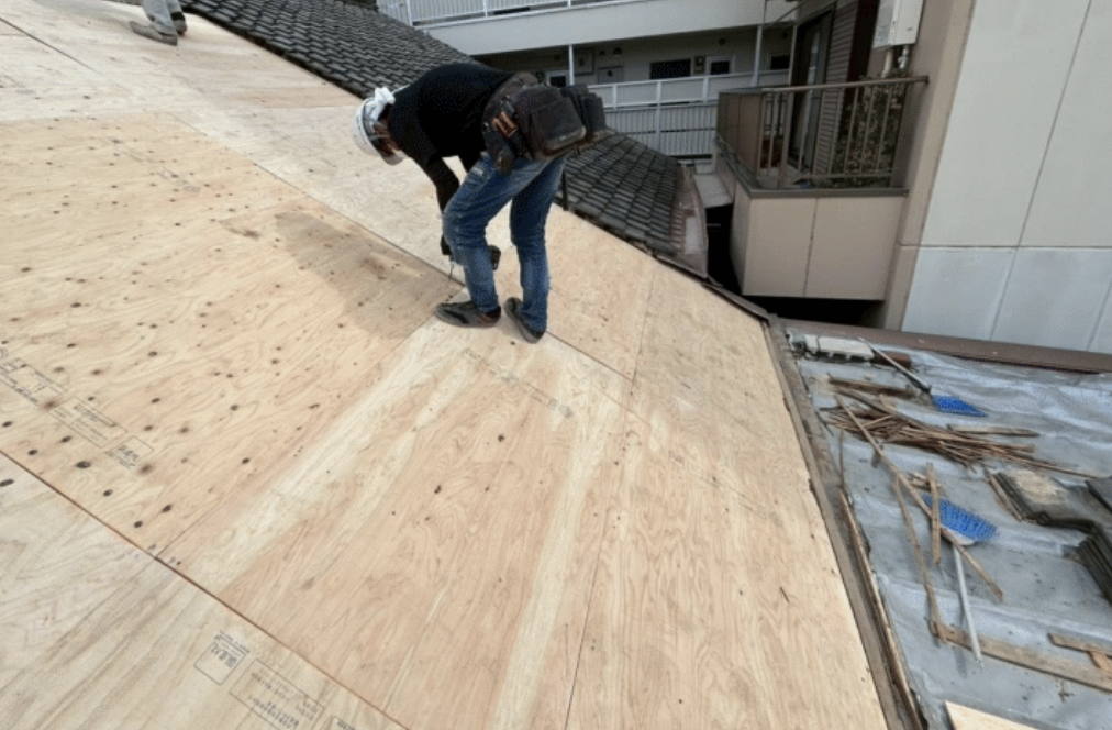 野地板貼りまし