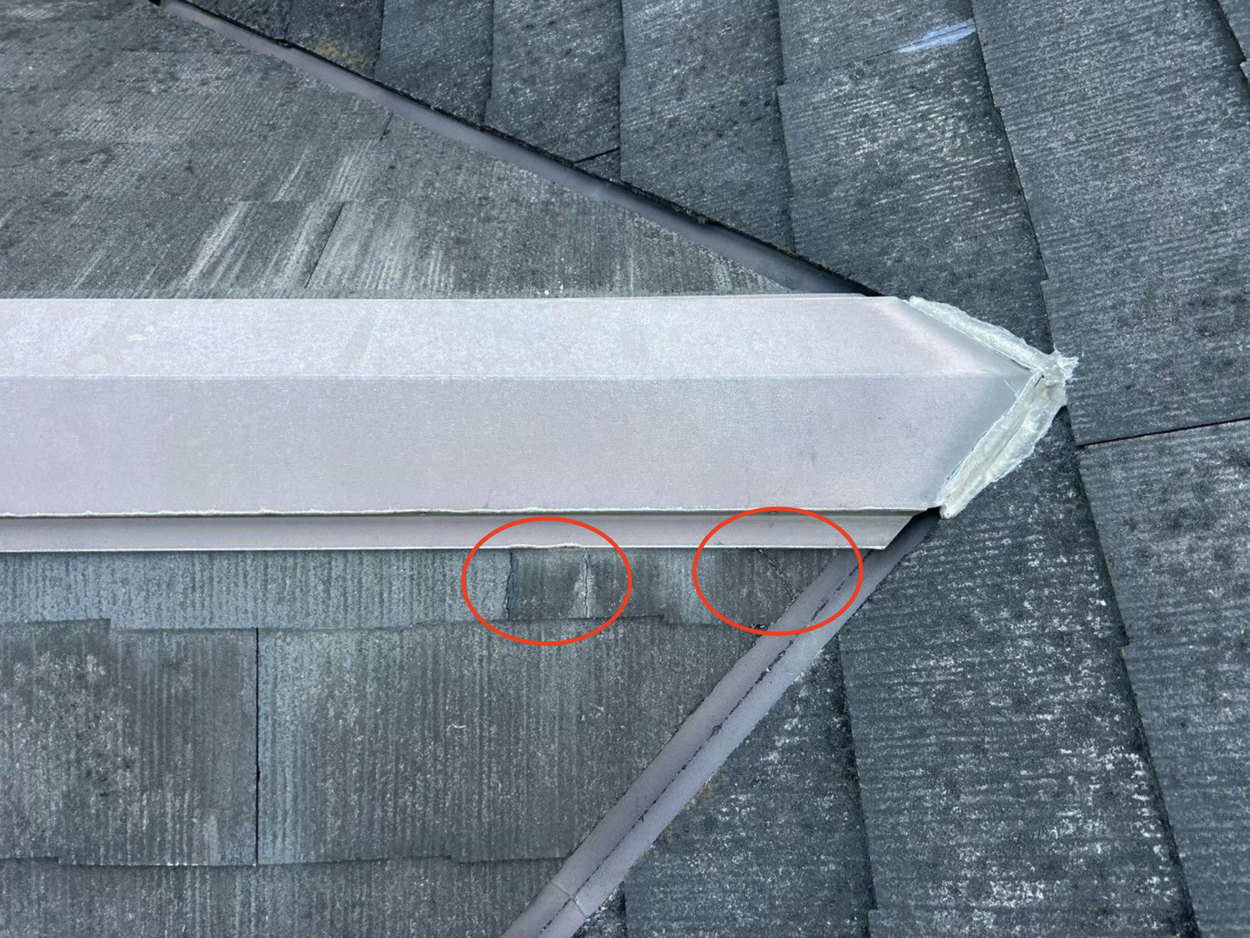 スレート屋根-クラック-